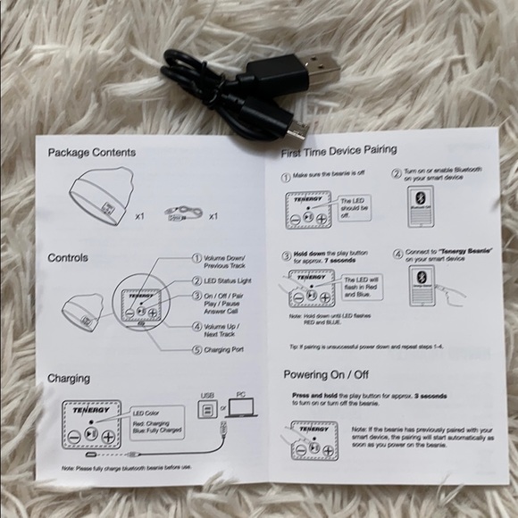 🎉HP🎉 Tenergy Smart Bluetooth Beanie 💗 Rust - Picture 15 of 16